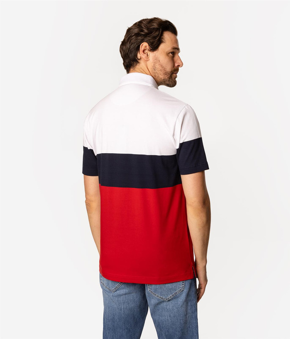 Koszulka polo męska w paski TRITON 5007 RED