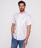 Koszula męska slim z mikroprintem COLIN2 8004 WHITE