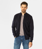 Rozpinany sweter męski ze stójką LEMIR 9103 NAVY BLAZER