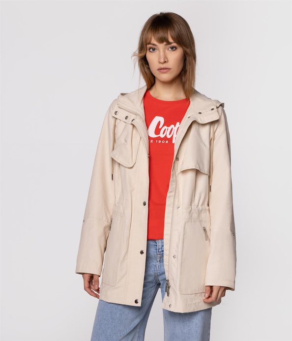 Przejściowa parka z kapturem VIOLA 6700 BEIGE