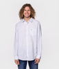 Koszula regular w paski z lnem WILL 9144 WHITE
