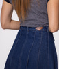 Jeansowa rozkloszowana spódnica przed kolana NADIA 3089 STONE