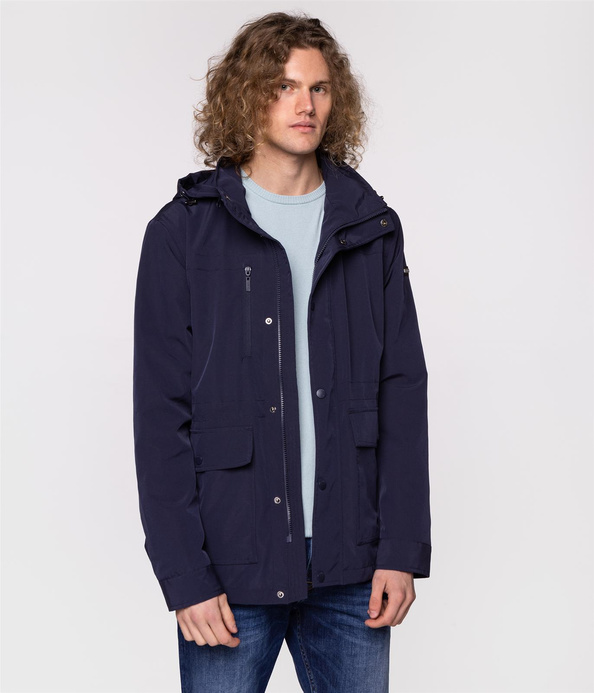 Kurtka przejściowa z chowanym kapturem DAMIAN 4700 NAVY