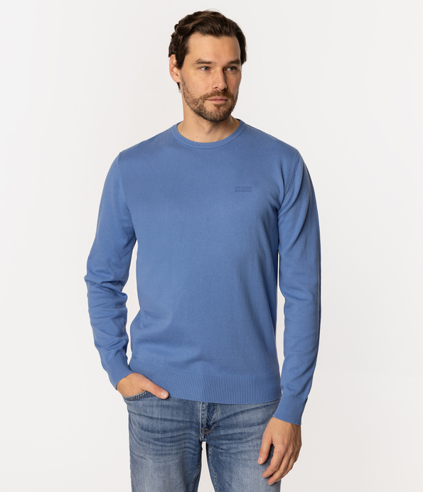Sweter z bawełny organicznej ANDY ORGANIC BLUE YONDER