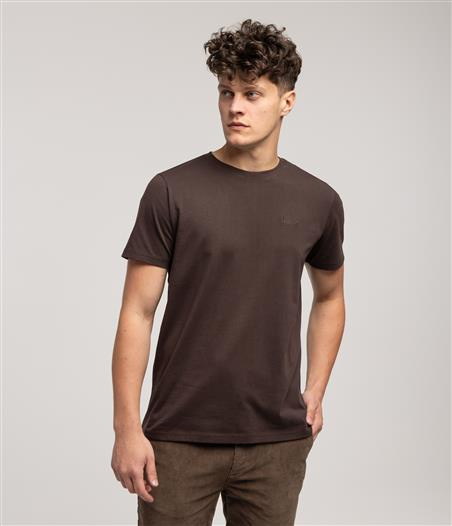 Klasyczny t-shirt z okrągłym dekotem OBUTCH 0875 CHOCOLATE TORTE