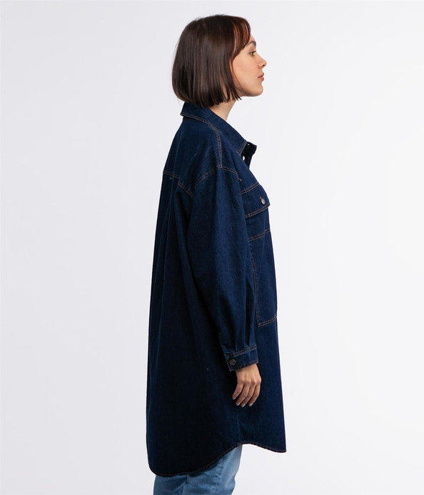 Koszulowa kurtka jeansowa LIZA 0004 STONE