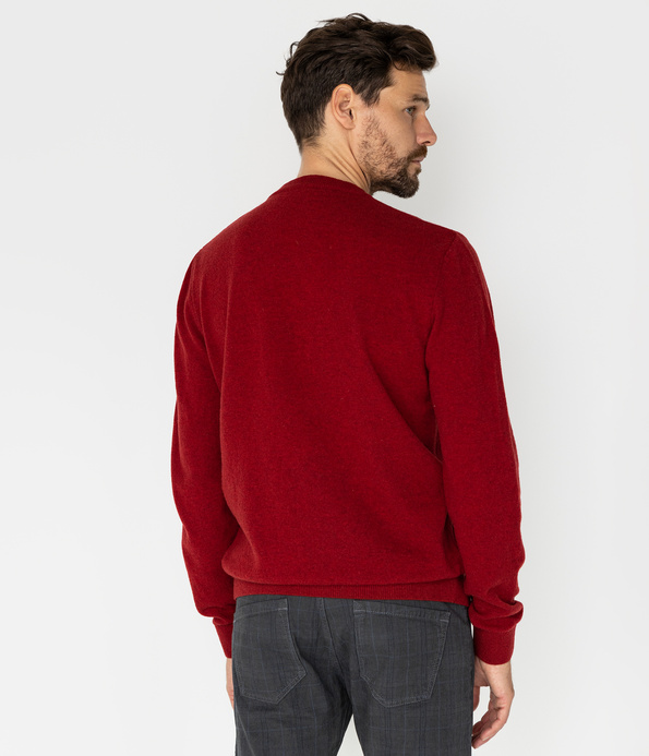 Sweter męski z wełny jagnięcej LENI TOY RED