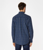 Koszula męska comfort w drobną kratkę NEW TENBY 32KZ BLUE