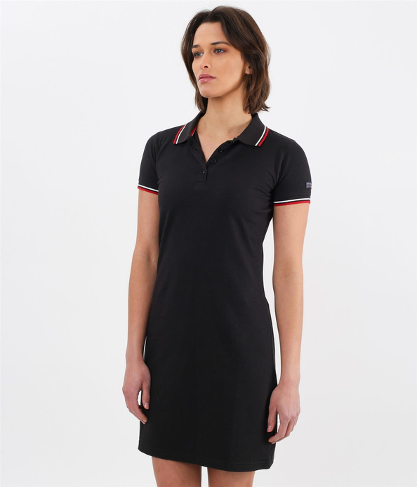 Sukienka z kołnierzykiem LAURA 9980 BLACK