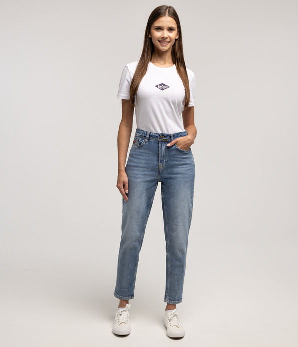 Jeansy damskie mom jeans MATEA 9840 BRUSHED USED