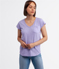 T-shirt z kieszenią i dekoltem w serek OLIVIA 4045 LAVENDER