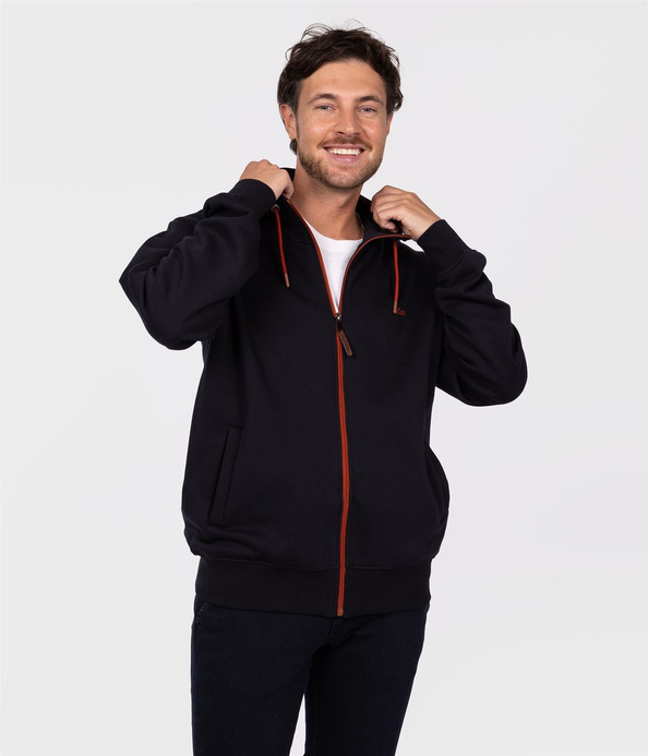 Rozpinana bluza męska ze stójką AMELIO 3020 NAVY BLAZER