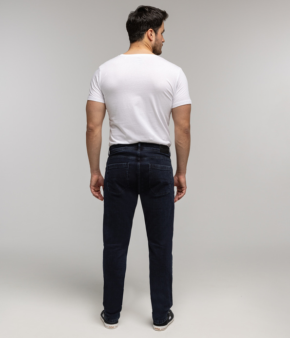 Jeansy męskie comfort slim DENZEL 2701 BLUE BLACK