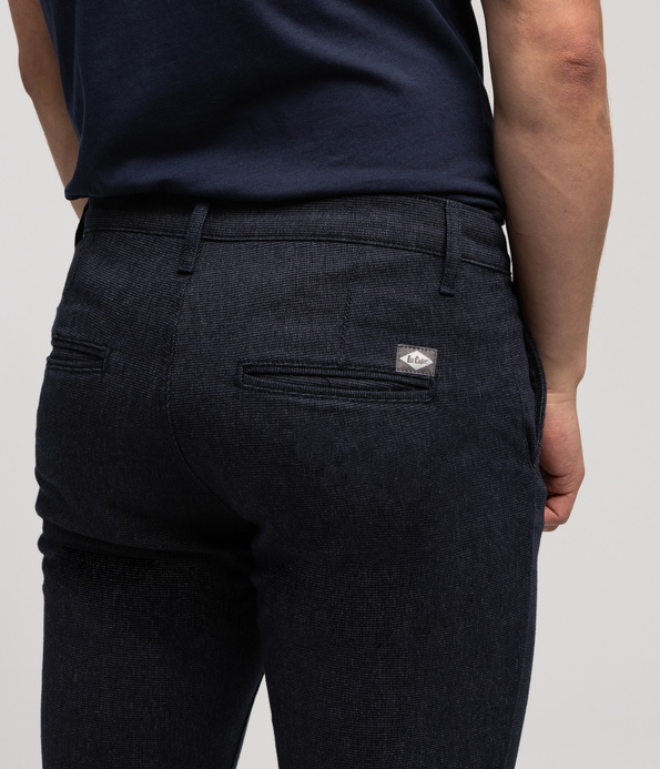 Spodnie męskie chino straight LUKAS 8013 NAVY