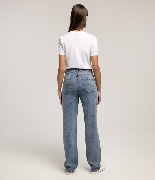 Jeansy damskie straight PARIS 9840 STONE