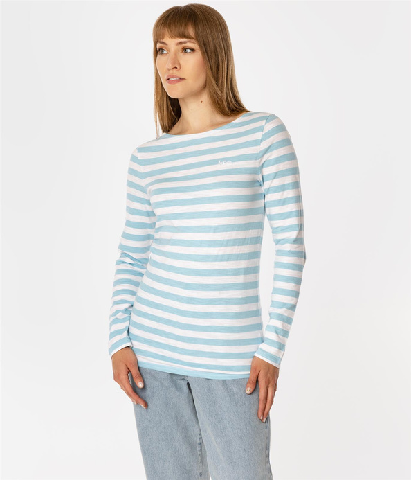Longsleeve damski w paski HILARY 1080 SKY BLUE