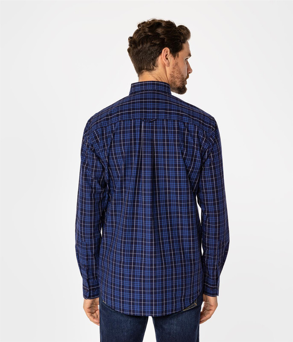 Koszula męska comfort w kratę NEW TENBY 24KZ NAVY