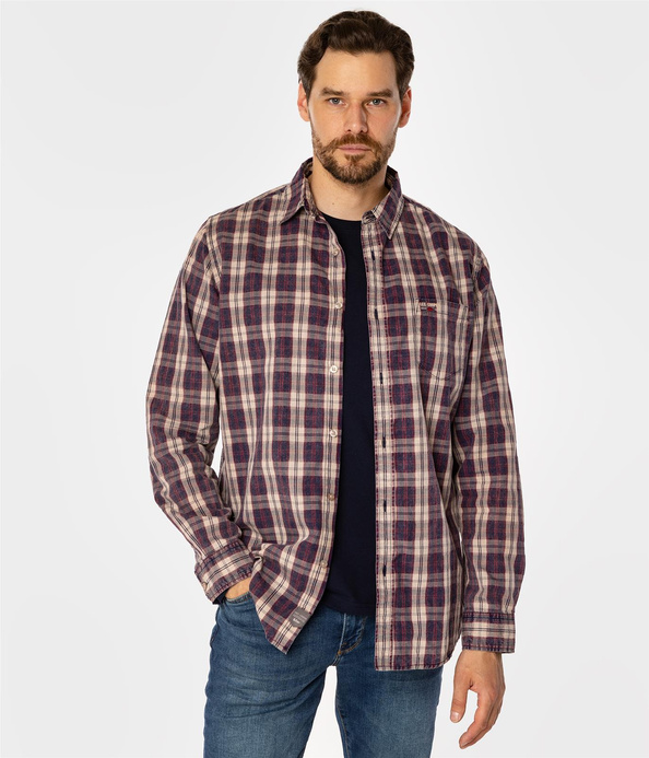 Koszula regular w kratę WILL 9305 VIOLET INDIGO