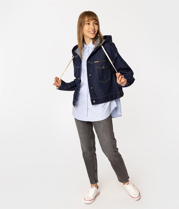 Kurtka jeansowa oversize MAGA 0002 DARK USED