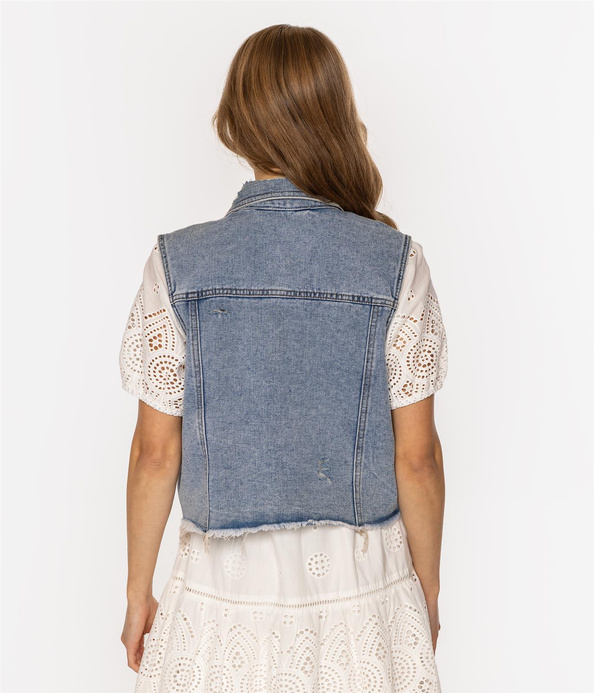 Jeansowa kamizelka damska SEIA 1000 DESTROYED