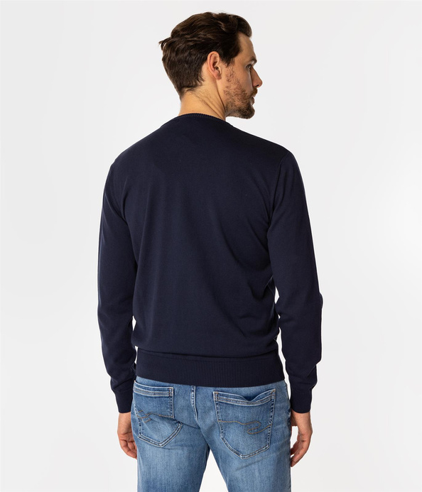 Sweter męski z bawełny organicznej ADAM ORGANIC NAVY