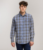 Koszula męska regular z długim rękawem WILL 2124 BLUE INDIGO