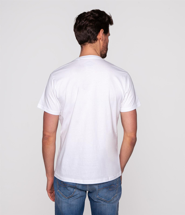 T-shirt z napisami ECO1 4040 WHITE