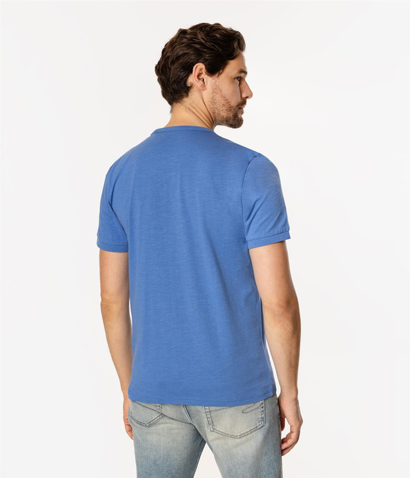 T-shirt męski HENLEY2 1160 BLUE YONDER