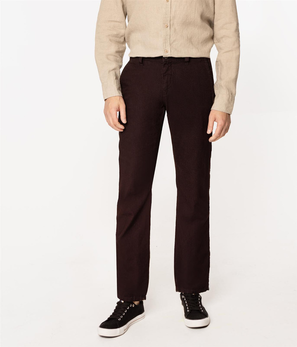 Niedenimowe lniane spodnie męskie GALATA 3600 BLACK