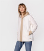 Rozpinana bluza damska z kapturem ALEXIA 4510 OFF WHITE