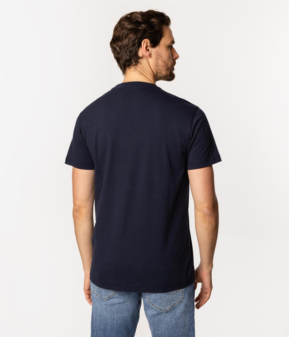 T-shirt męski z nadrukiem LONDON7 1160 NAVY BLAZER