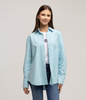 Koszula damska oversize LINA OXFORD MILKY BLUE