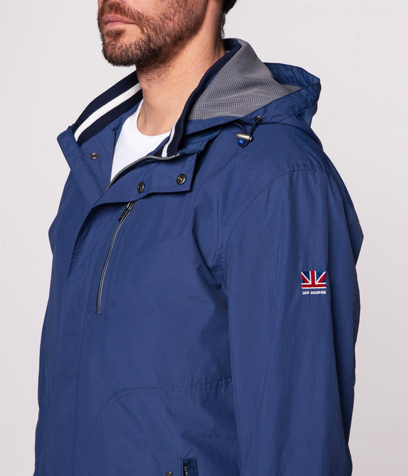 Kurtka wiatrówka z kapturem VINCENT 6170 BLUE