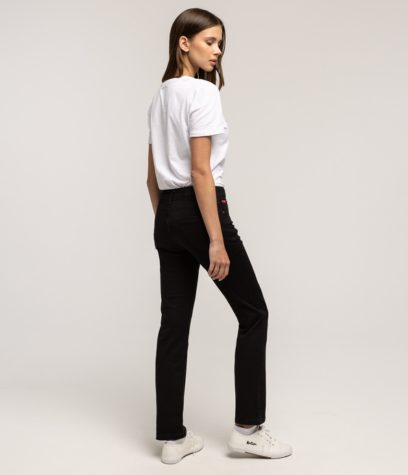 Jeansy damskie regular KIM 8151 BLACK BLACK