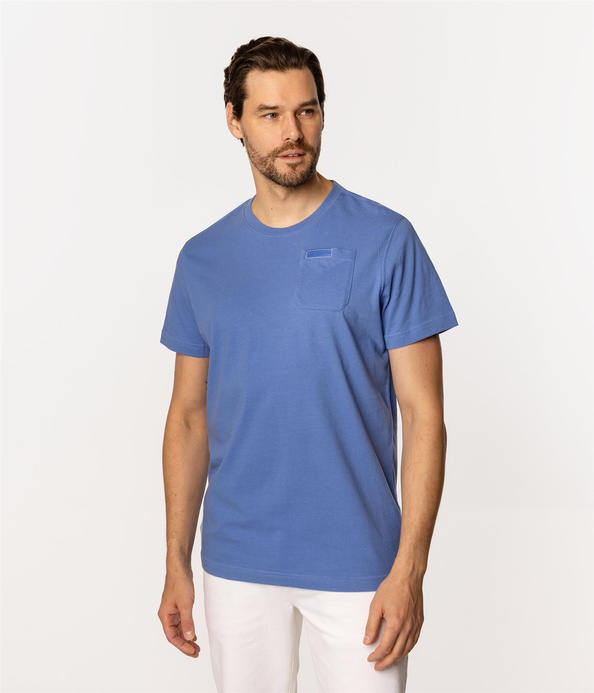 T-shirt męski POCKET 1160 PLACID BLUE