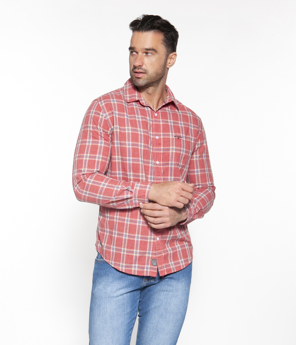 Koszula regular z długim rękawem OLIMP 7001 RED