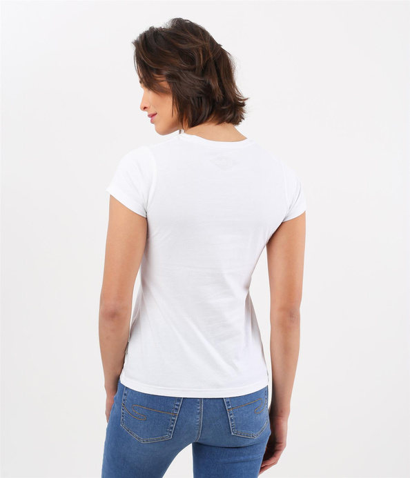 Dopasowany t-shirt z nadrukiem POWER 1010 WHITE