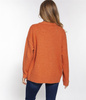 Krótki kardigan damski oversize MAI 1219 APRICOT ORANGE