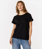 T-shirt damski z wiskozą LYDIA 8317 BLACK