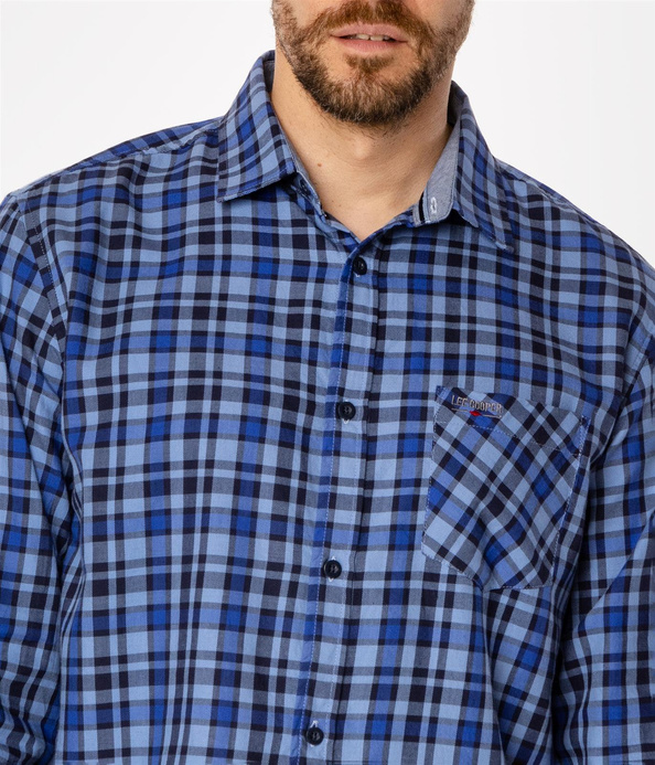 Koszula męska regular w kratę SCOTT 5751 CORONET BLUE