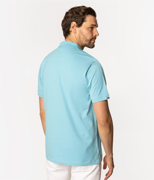 Koszula polo męska regular ALFI 4146 CABANA BLUE