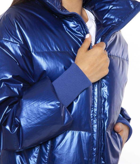 Kurtka puchowa oversize z wysoką stójką FELIA 2127 ATLANTIC BLUE