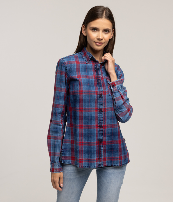 Koszula damska regular ANABEL 6201 WINE