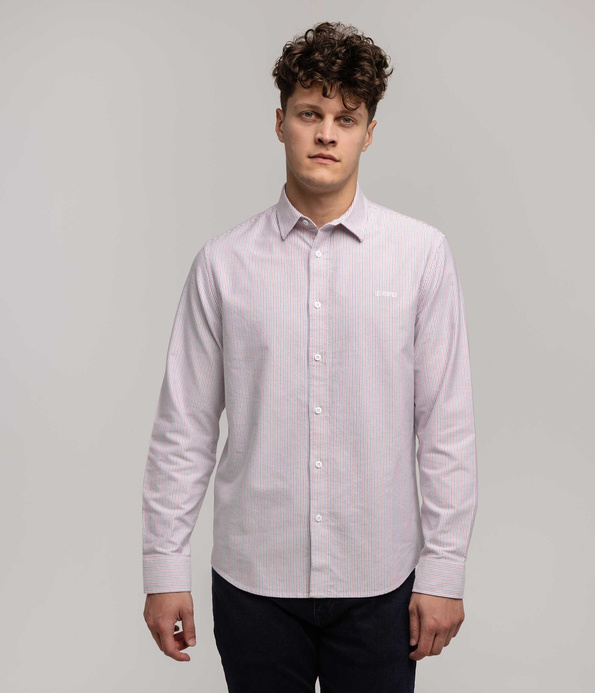 Koszula męska regular VAN OXFORD RED STRIPES