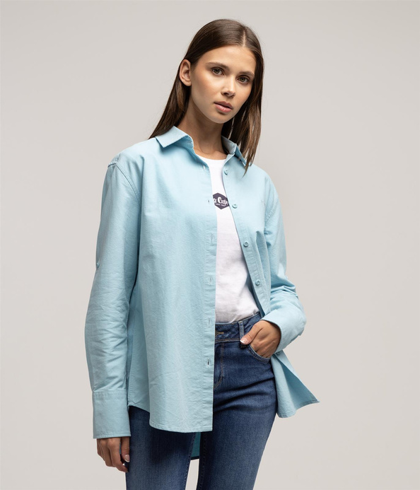 Koszula damska oversize LINA OXFORD MILKY BLUE