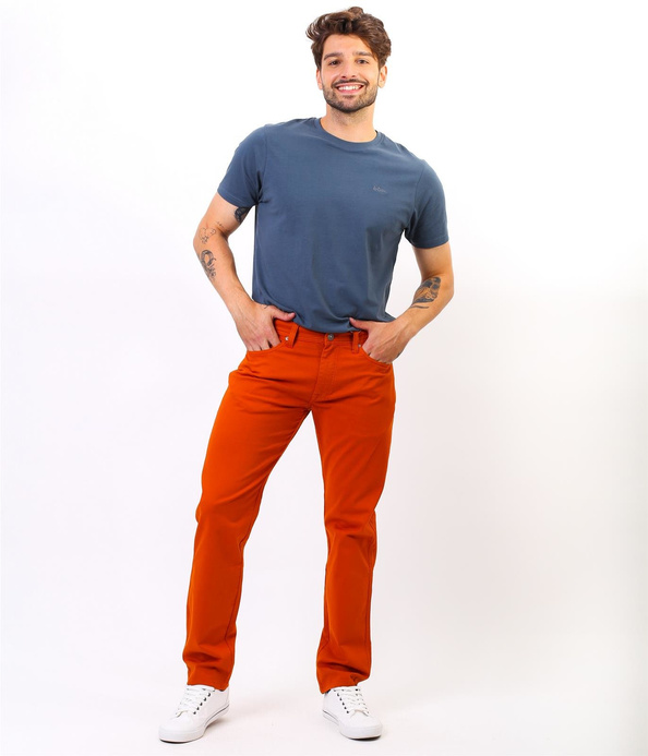 Niedenimowe spodnie męskie LC7504 2525 APRICOT ORANGE