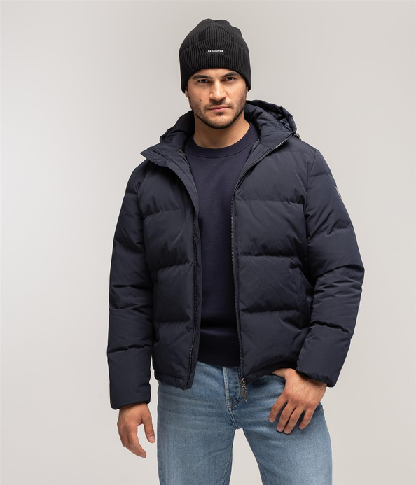 Kurtka puchowa z kapturem MAX 7030 NAVY