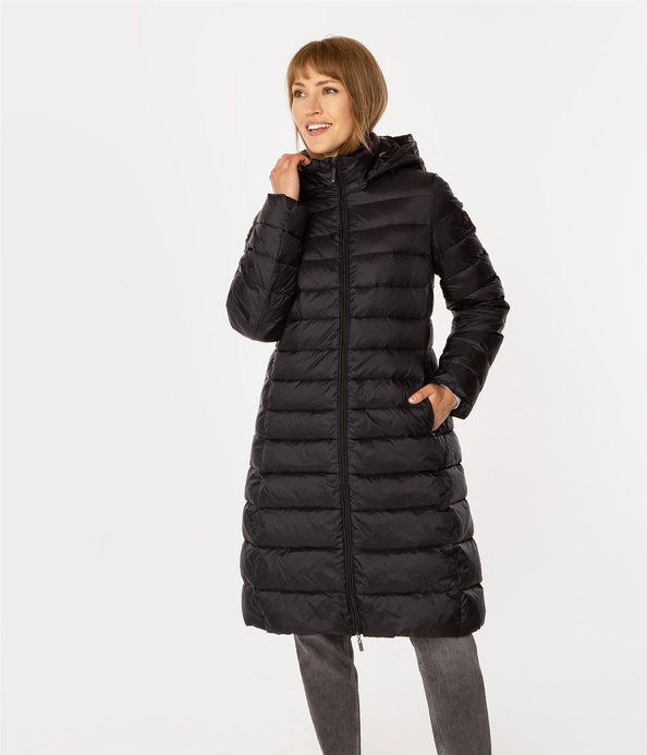 Puchowa kurtka damska z kapturem MELANIE 2532 BLACK