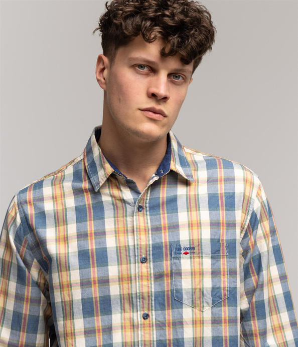 Koszula męska regular z długim rękawem WILL 2130 GREEN