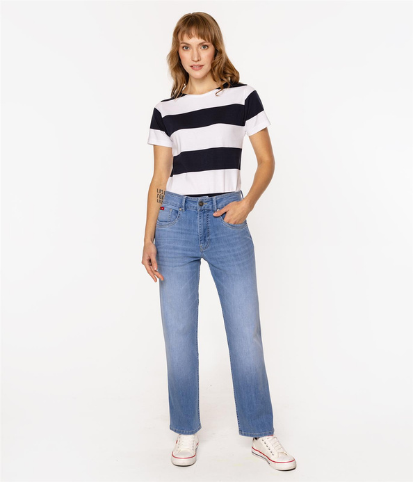 Jeansy damskie straight SIMONA 2072 LIGHT USED